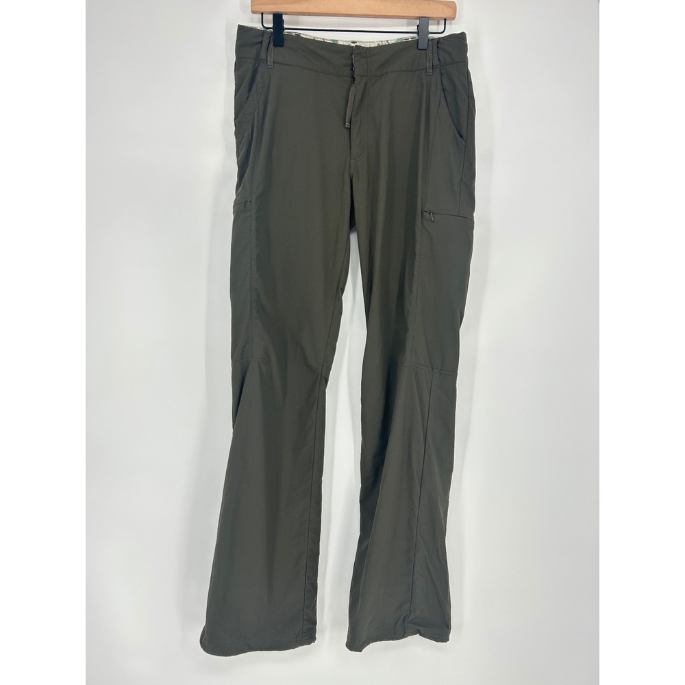 REI Women's Lightweight Cargo Hiking Straight Pants In Olive Green- Sz. 8 Tall